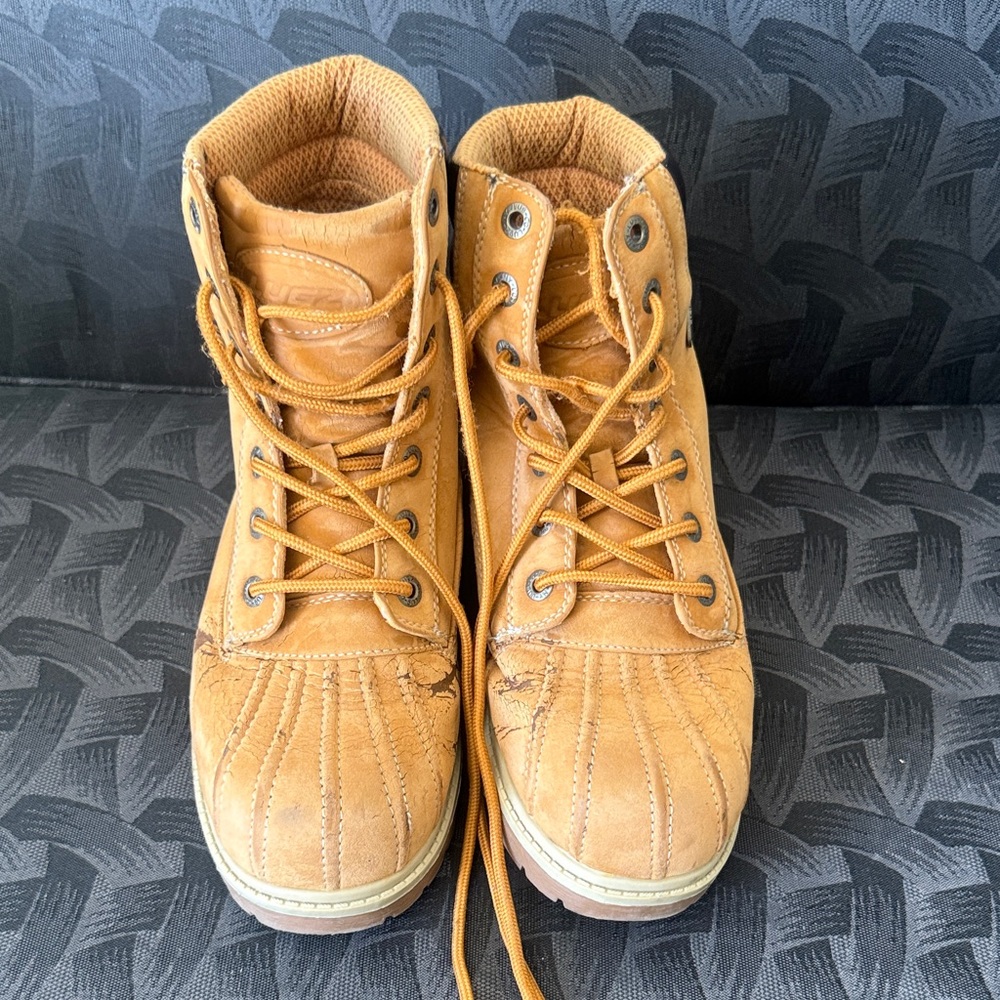 Lugz Tan High-Top Lace-Up Boots